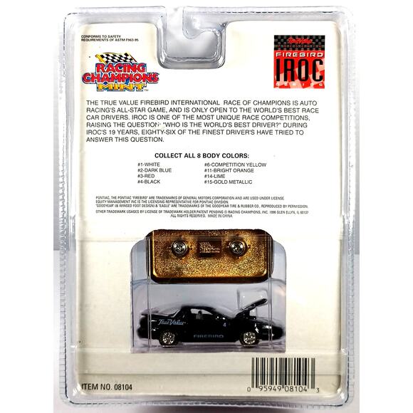 Racing Champions True Value Ltd. Ed. IROC series PONTIAC FIREBIRD New, See Pics! - Picture 6 of 7